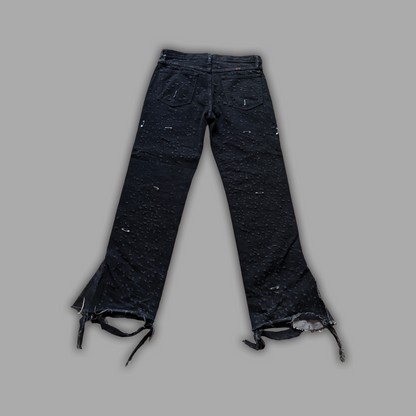 "Thrashed" Custom Flare Denim
