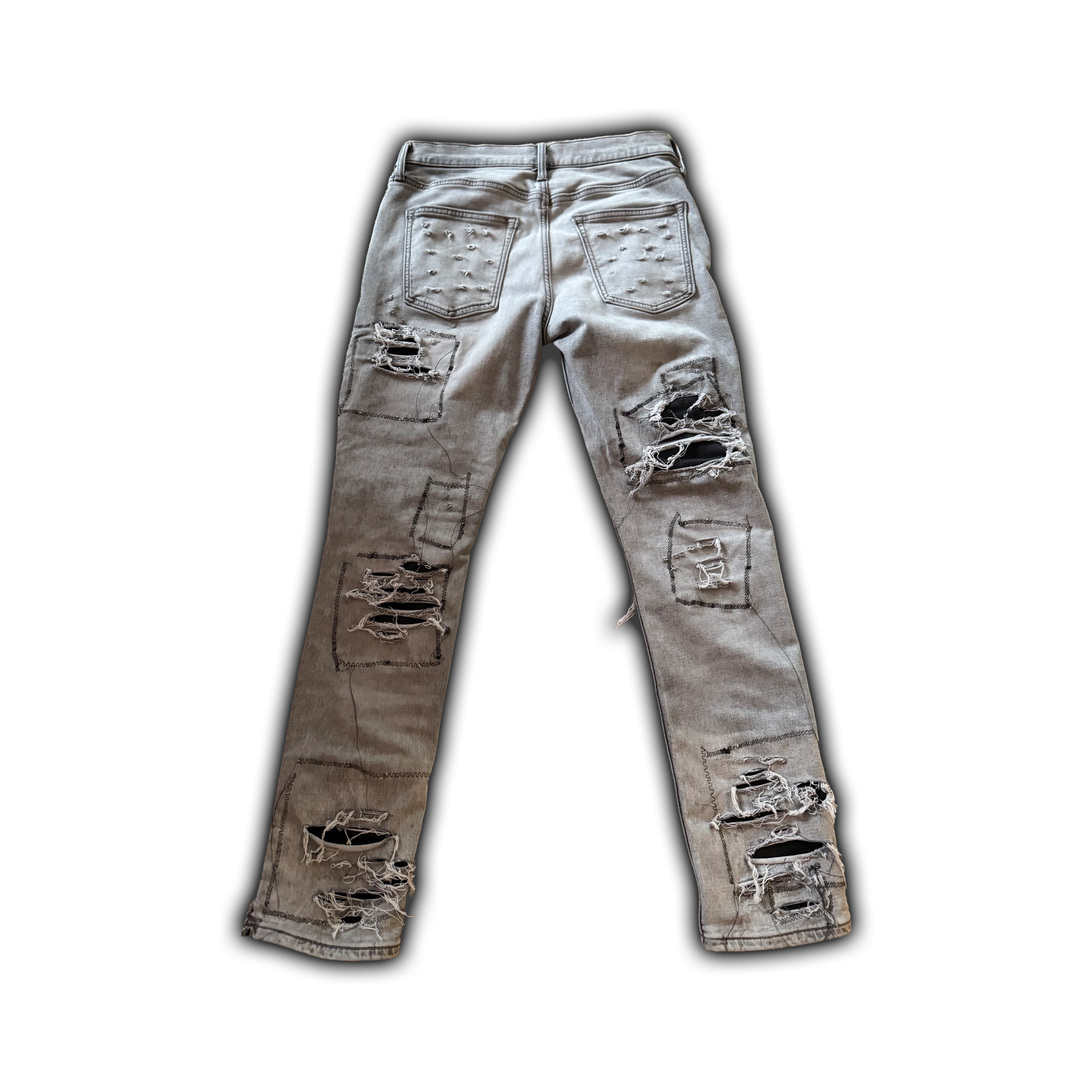 “Greywash” Patchwork Denim