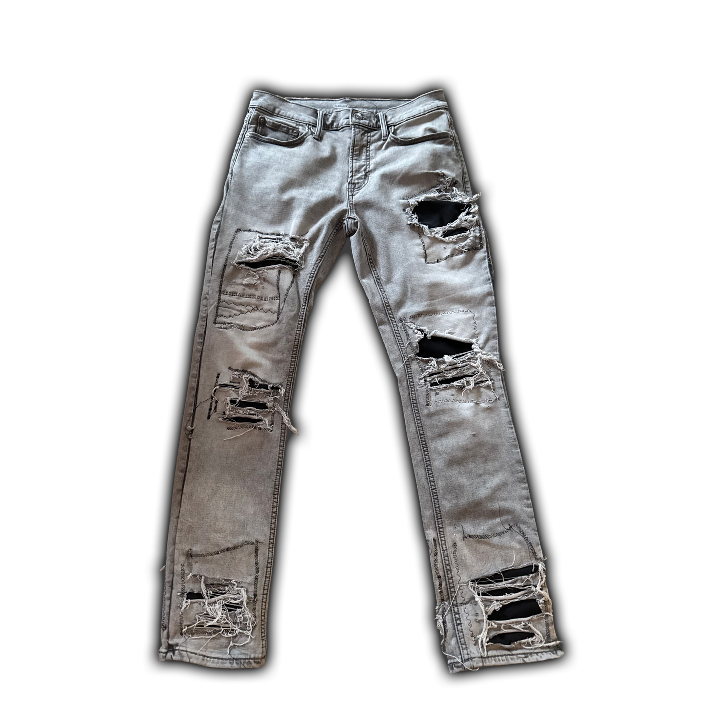 “Greywash” Patchwork Denim